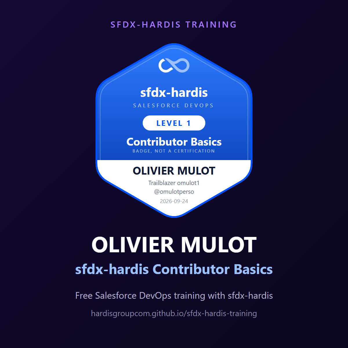 OLIVIER MULOT, sfdx-hardis Contributor Basics